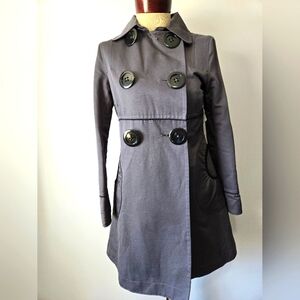 SOIA & KYO Y2K Gray Double-Breasted Coat. Size Small